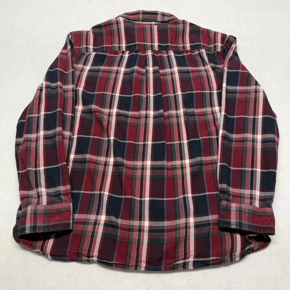 The North Face Plaid Flannel Button Down Shirt Cotton Outdoors Red Black Mens XL - Picture 5 of 16